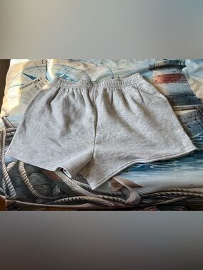 NWT Misses Gray Cotton Elastic Waist Sweat Shorts